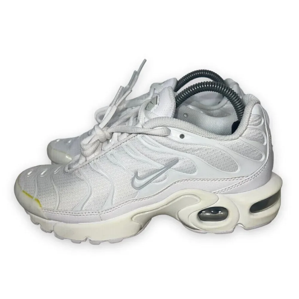 Nike Air Max Plus‎ GS 'White Metallic Silver' AR1852-100 Youth 4.5 Women's 6
